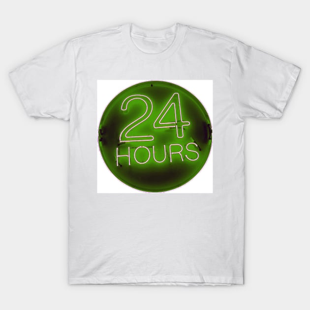 24 hrs green T-Shirt by bywhacky